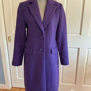 House of Harlow 1960 Purple Wool Trench Coat
